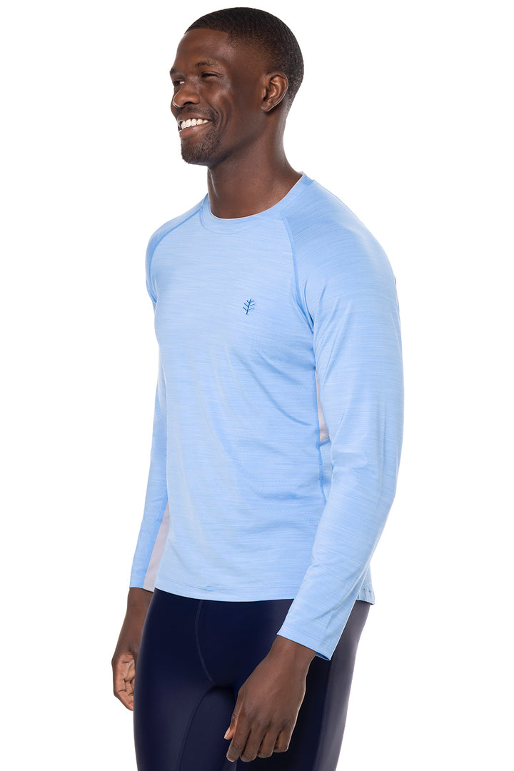 Men's Ultimate Long Sleeve Rash Guard | Surf Blue Line