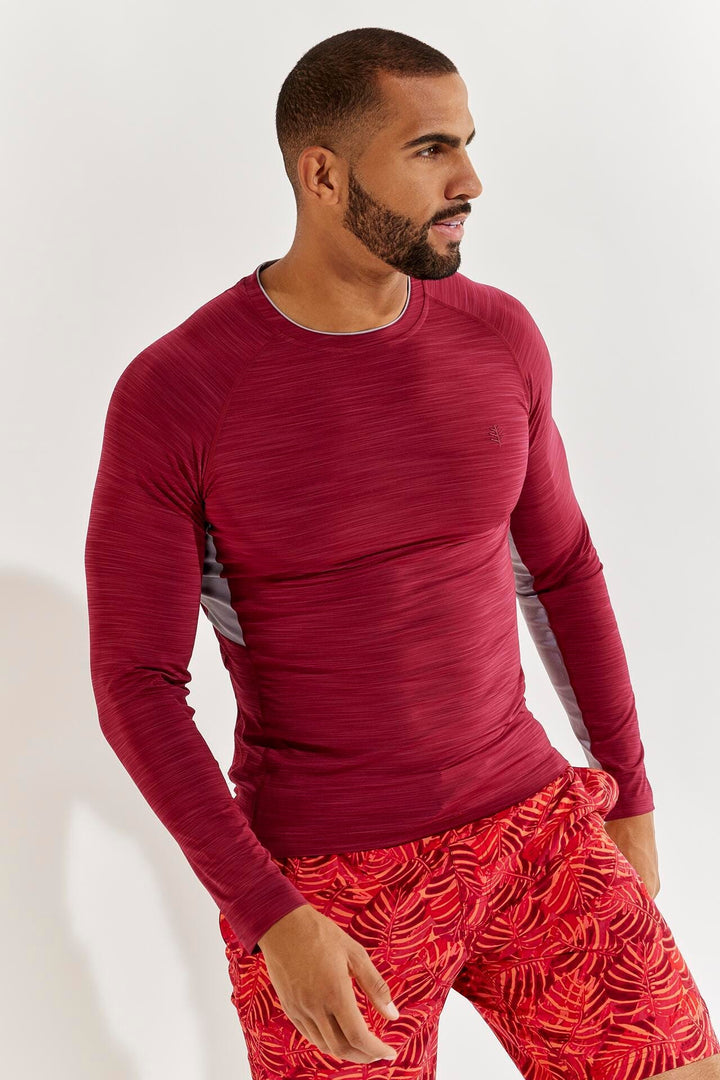 Men's Ultimate Long Sleeve Rash Guard | Grenada Red Line