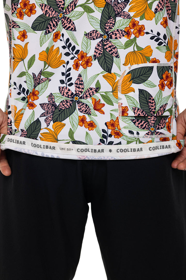 Men's Hightide Short Sleeve Swim Shirt | Apricot Crush Floral Paradise