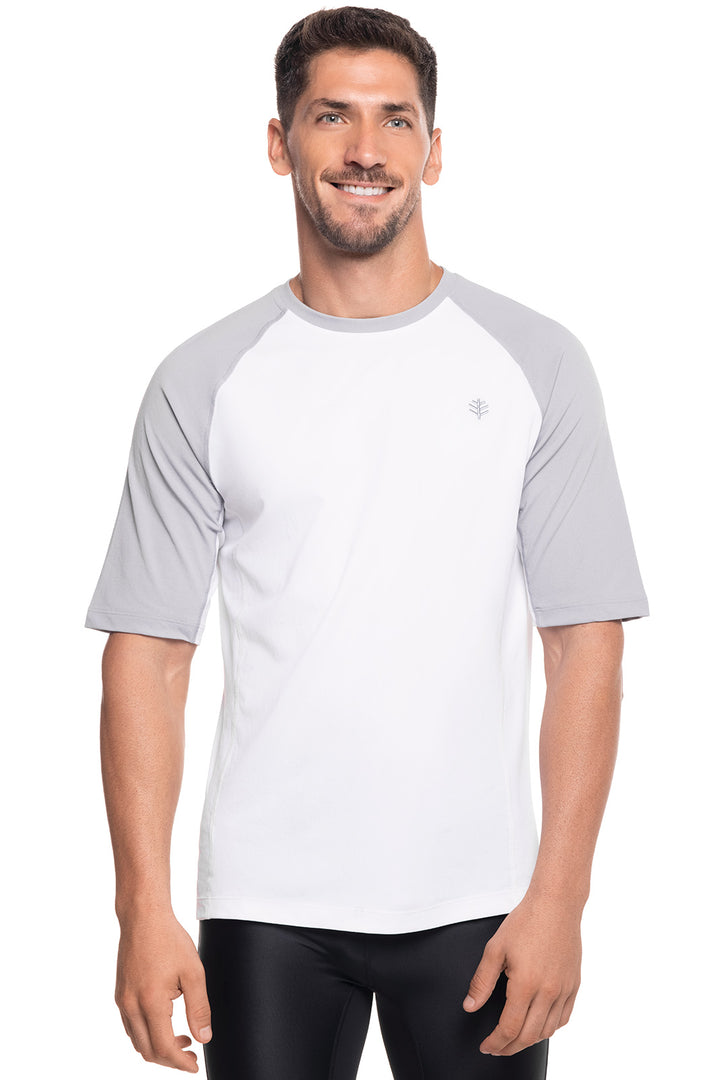 Men's Hightide Short Sleeve Swim Shirt | Mercury/White Colorblock