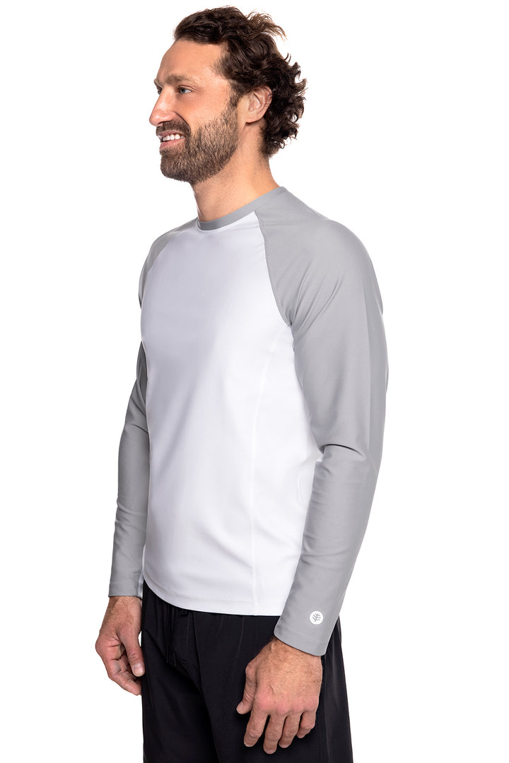 Men's Hightide Long Sleeve Swim Shirt | Slate/White Colorblock