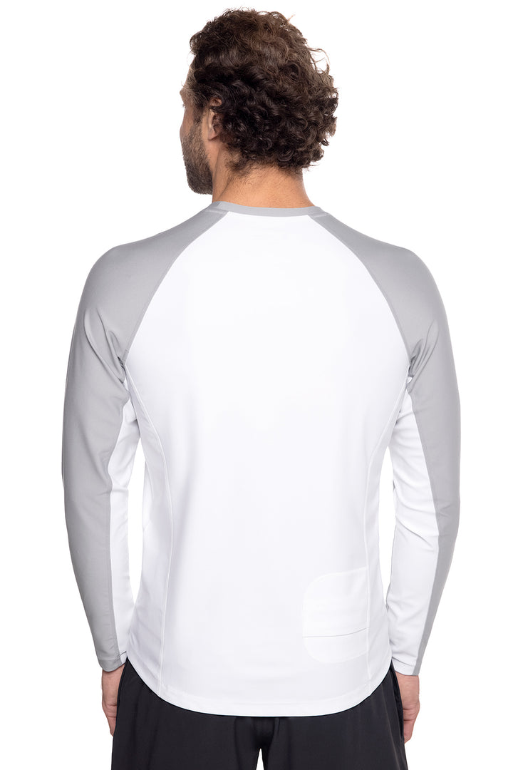 Men's Hightide Long Sleeve Swim Shirt | Slate/White Colorblock