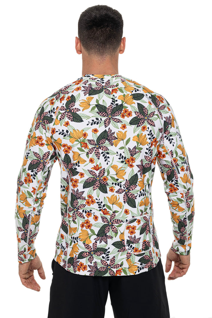 Men's Hightide Long Sleeve Swim Shirt | Apricot Crush Floral Paradise