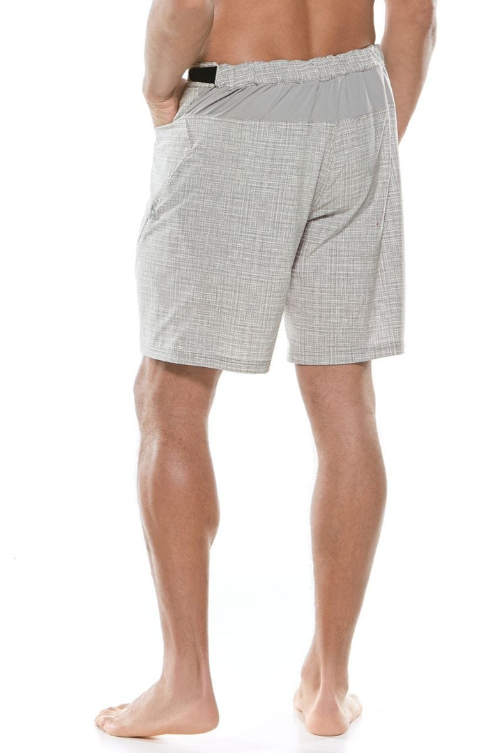 Men's Calasa Tech Swim Trunks | Light Grey/White Crosshatch