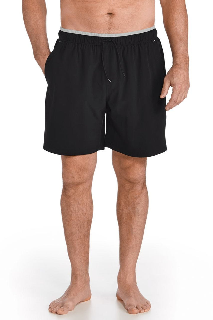 Men's Kahuna Swimming Shorts | Black Mercury Piping