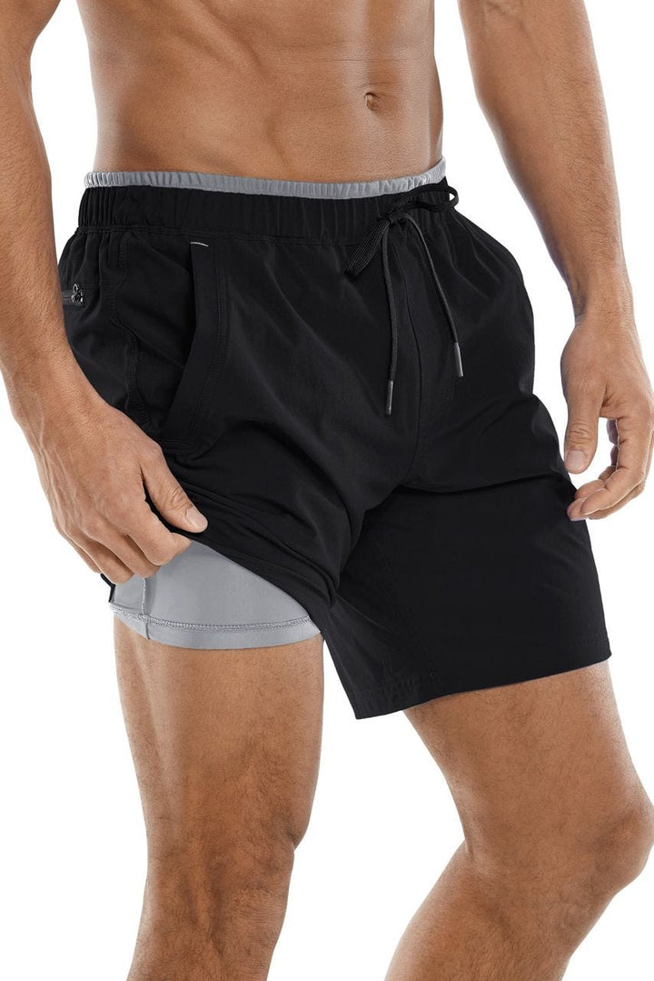 Men's Kahuna Swimming Shorts | Black Mercury Piping