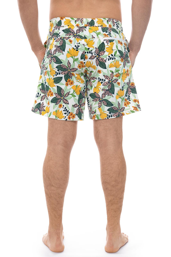 Men's Kahuna Swimming Shorts | Apricot Crush Floral Paradise