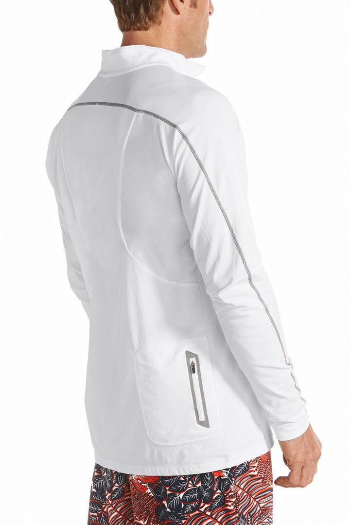 Men's Nocona Zip Rash Guard | White