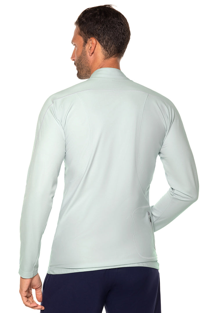 Men's Nocona Zip Rash Guard | Misty Aqua