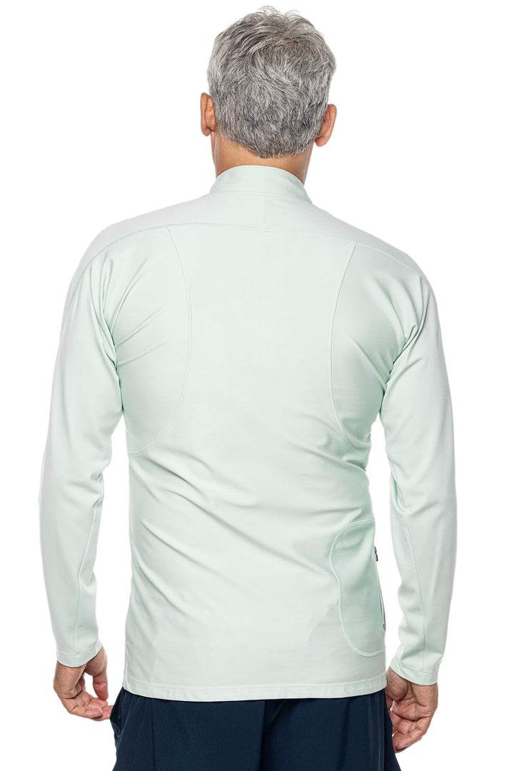 Men's Nocona Zip Rash Guard | Misty Aqua