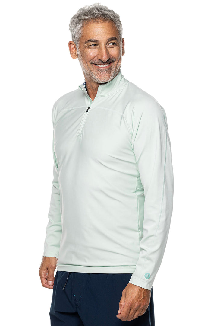 Men's Nocona Zip Rash Guard | Misty Aqua