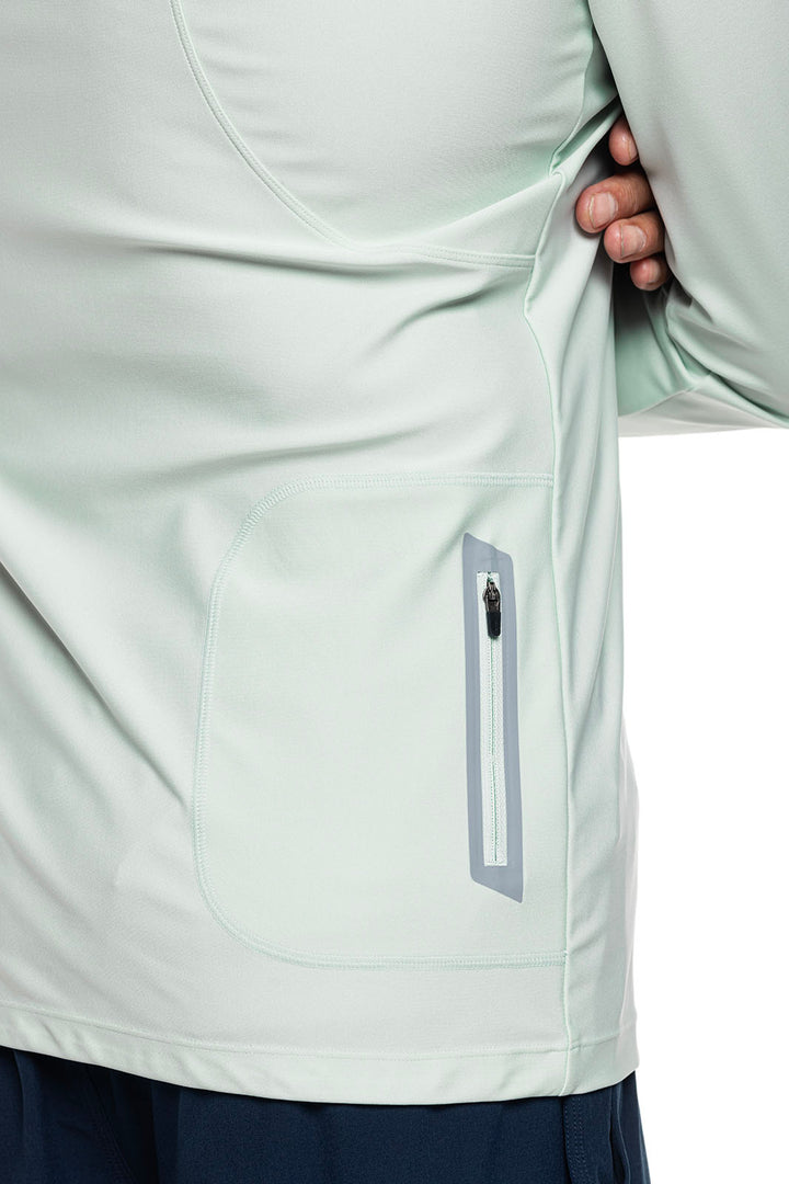 Men's Nocona Zip Rash Guard | Misty Aqua