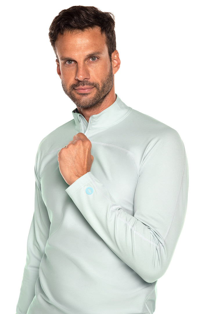 Men's Nocona Zip Rash Guard | Misty Aqua