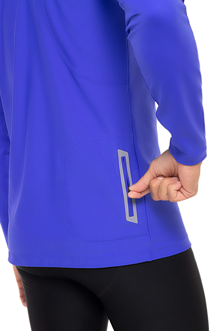 Men's Nocona Zip Rash Guard | Baja Blue