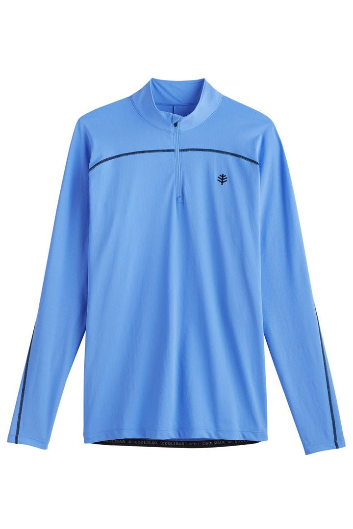 Men's Nocona Zip Rash Guard | Surf Blue