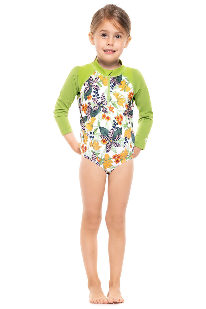 Baby Wave One-Piece Swimsuit | Apricot Crush Floral Paradise