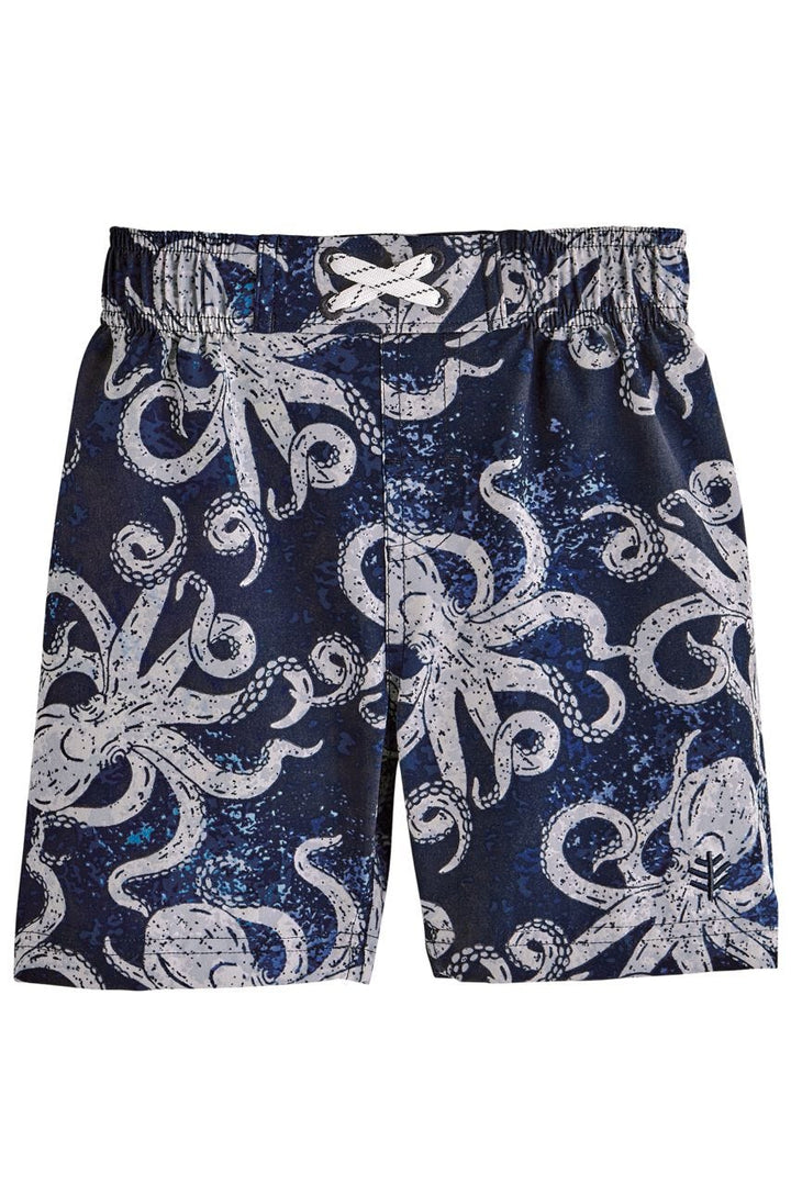 Baby Island Swim Trunks | Navy Octopus