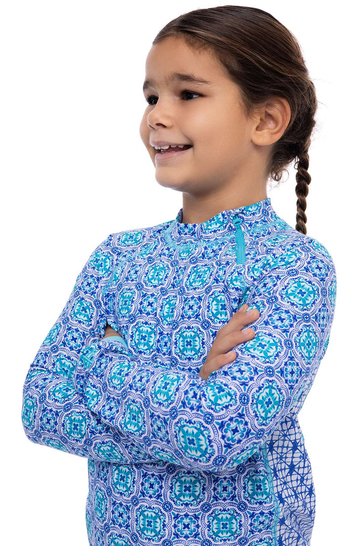 Kid's Wavechaser Zippy Rash Guard | Sailor Myko Medallion