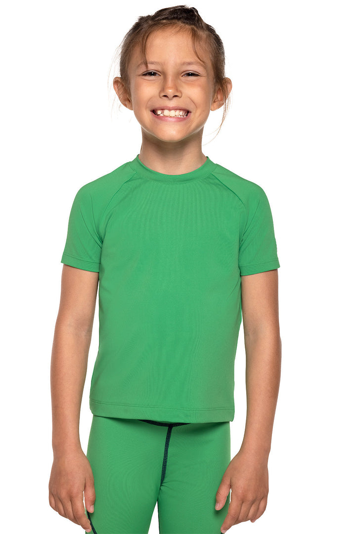 Kid's Sandshark Short Sleeve Surf Shirt | Palm Green