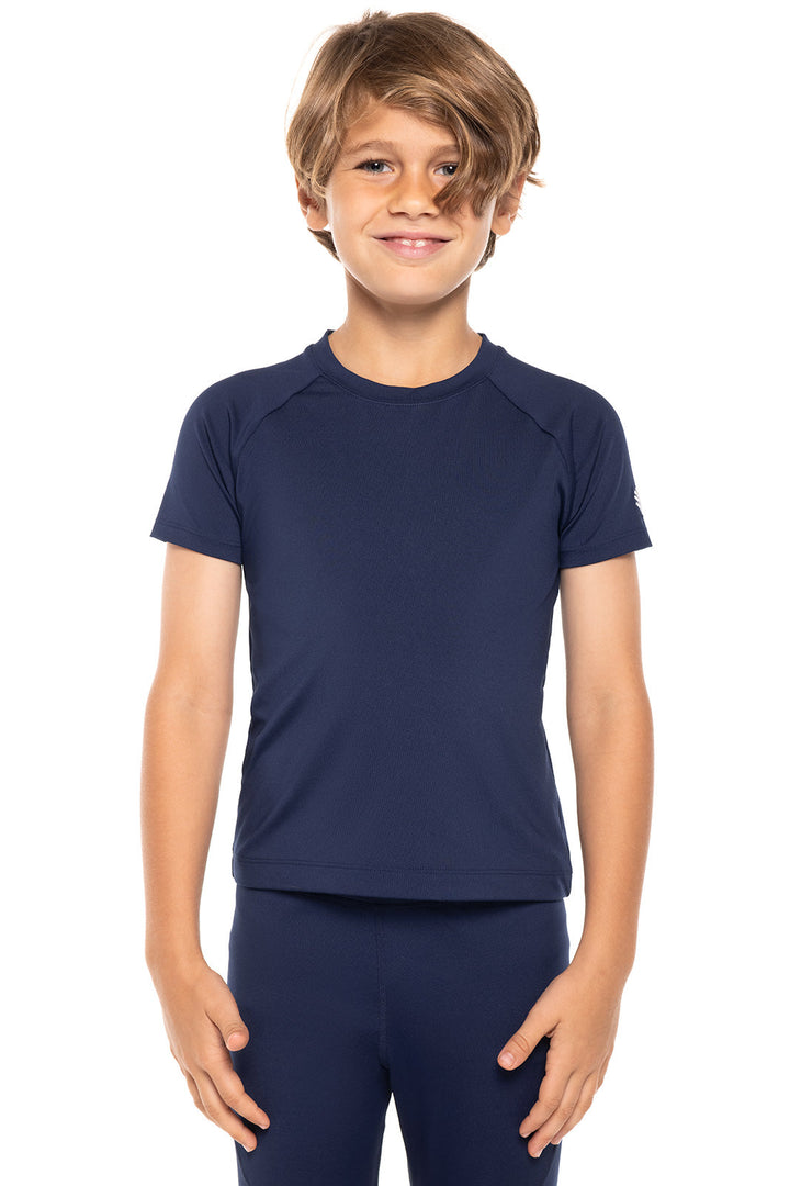 Kid's Sandshark Short Sleeve Surf Shirt | Navy