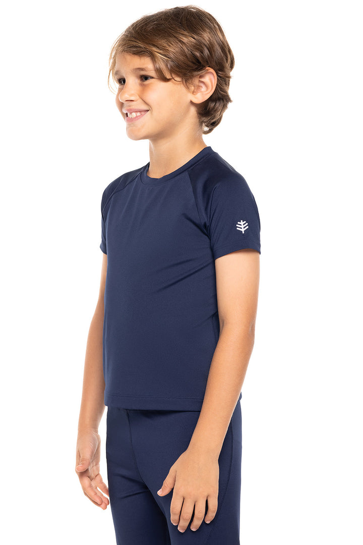 Kid's Sandshark Short Sleeve Surf Shirt | Navy