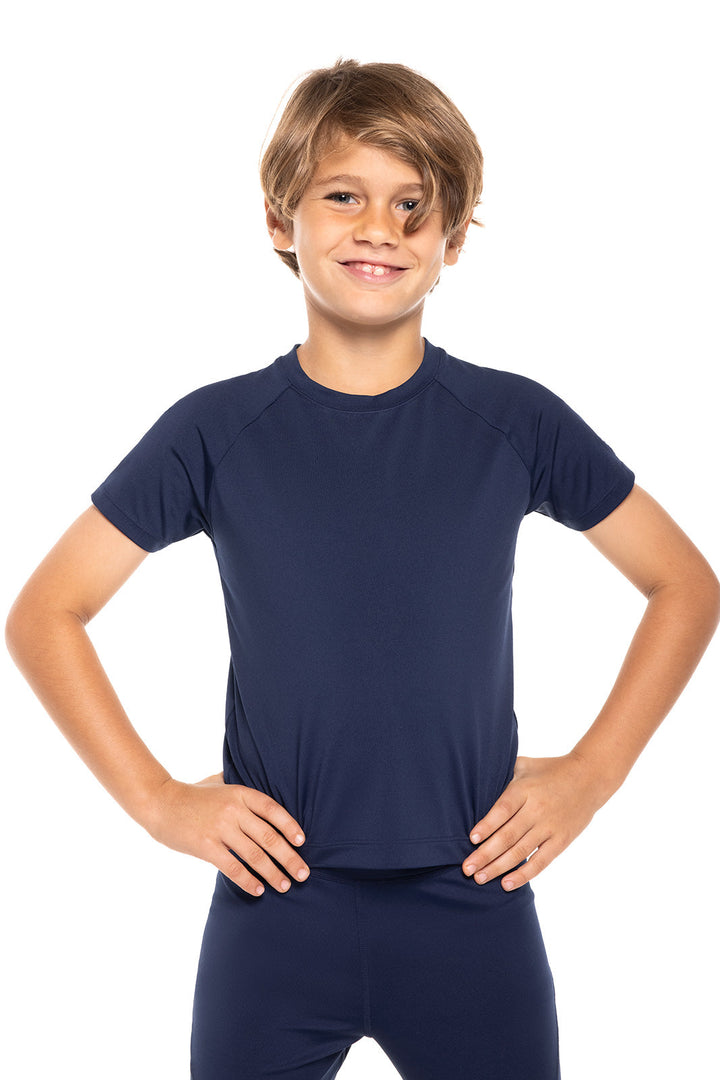 Kid's Sandshark Short Sleeve Surf Shirt | Navy