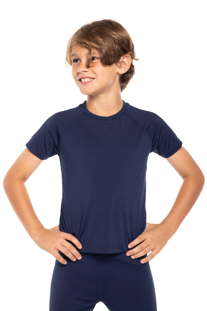 Kid's Sandshark Short Sleeve Surf Shirt | Navy