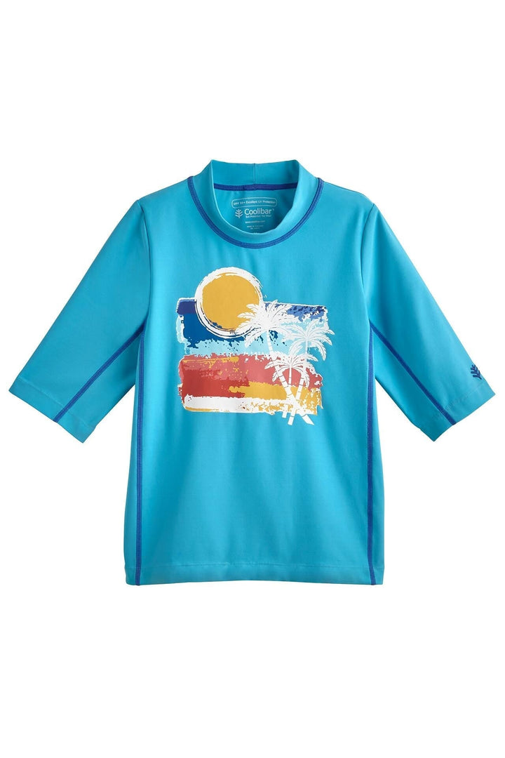 Kid's Sandshark Short Sleeve Surf Shirt | Aruba Blue