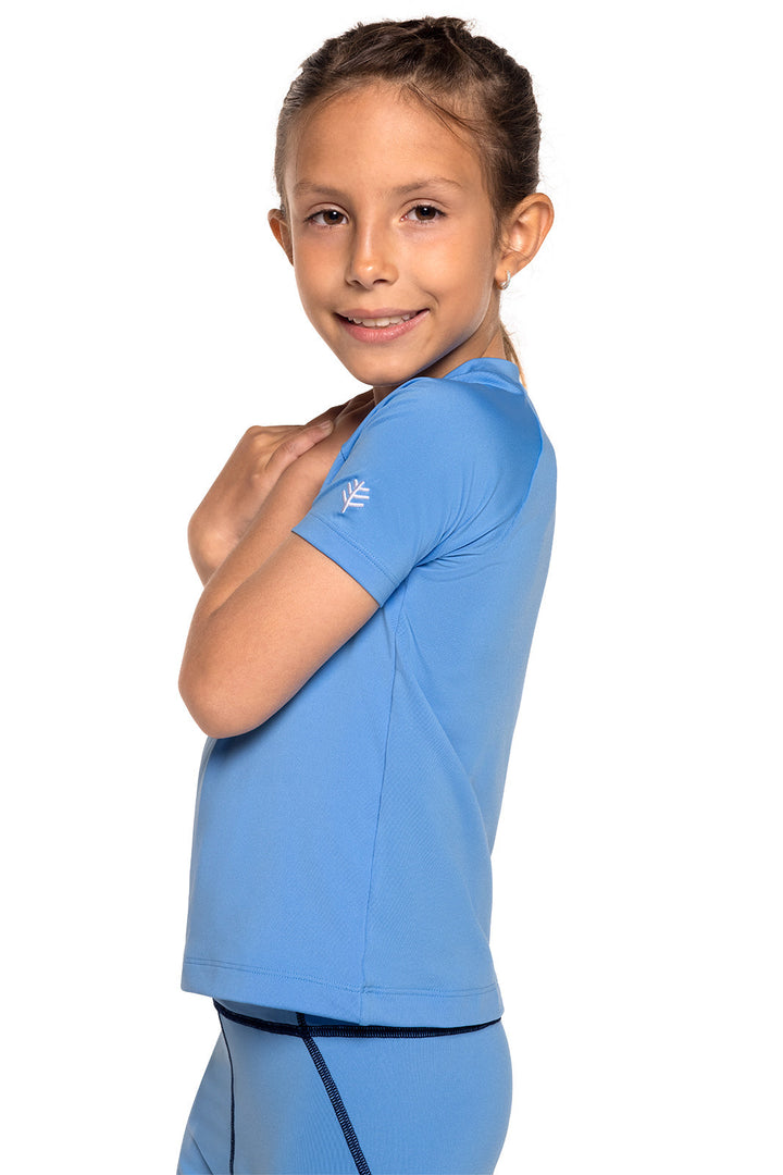 Kid's Sandshark Short Sleeve Surf Shirt | Clear Sky Blue