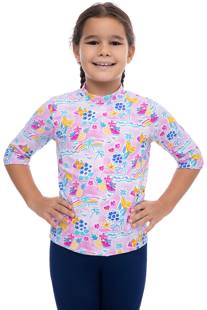 Kid's Sandshark Short Sleeve Surf Shirt | Tropical Orchid Sweet Vacay