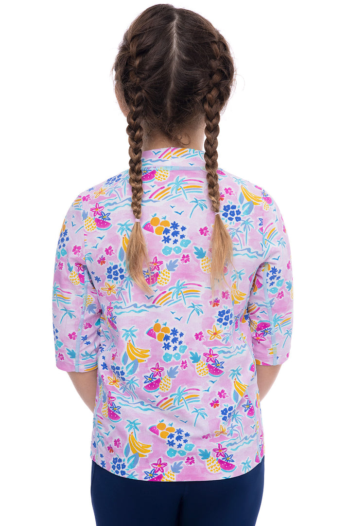 Kid's Sandshark Short Sleeve Surf Shirt | Tropical Orchid Sweet Vacay