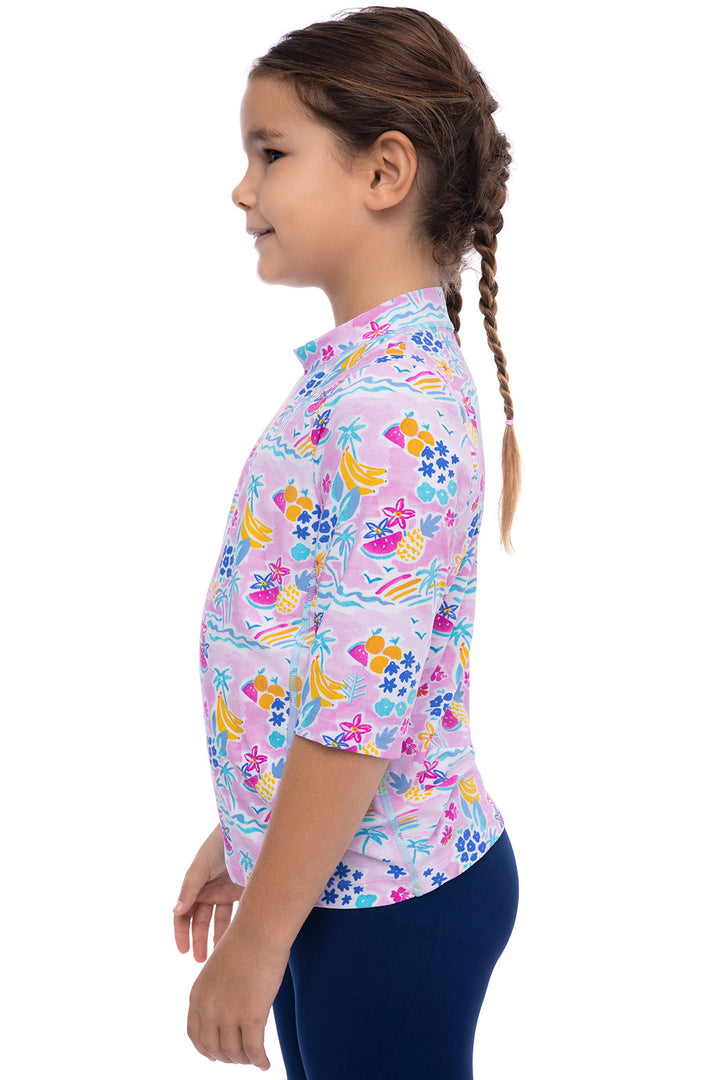 Kid's Sandshark Short Sleeve Surf Shirt | Tropical Orchid Sweet Vacay