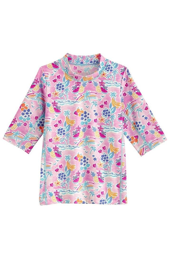 Kid's Sandshark Short Sleeve Surf Shirt | Tropical Orchid Sweet Vacay