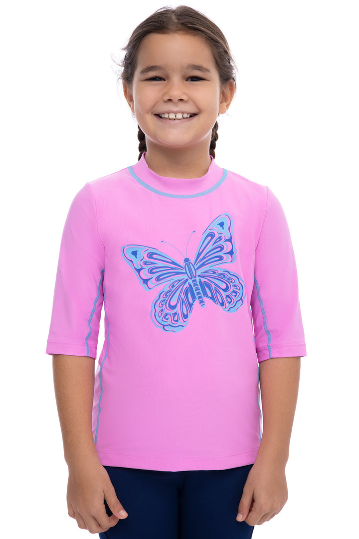 Kid's Sandshark Short Sleeve Surf Shirt | Tropical Orchid