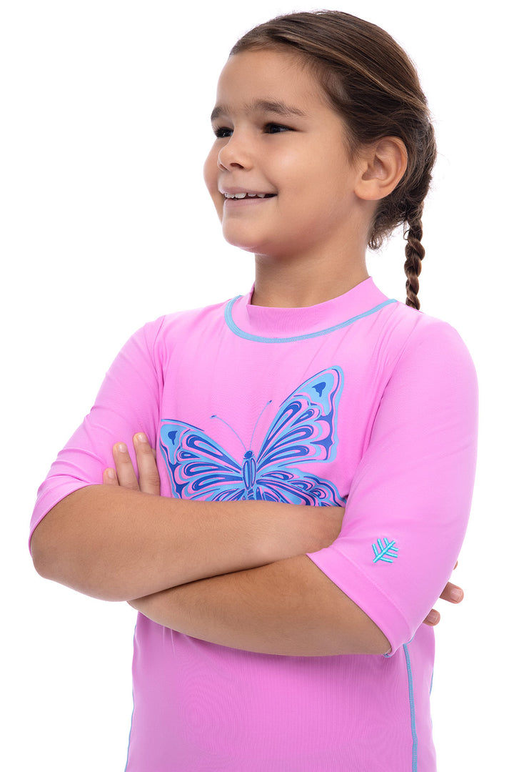 Kid's Sandshark Short Sleeve Surf Shirt | Tropical Orchid