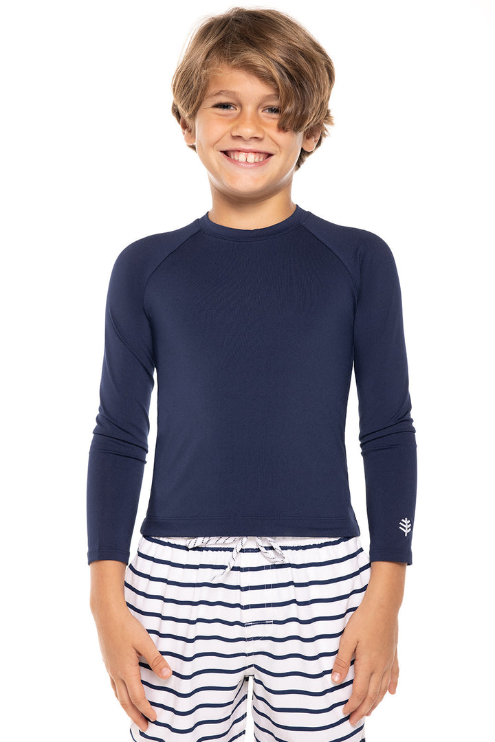 Kid's Sandshark Long Sleeve Surf Shirt | Navy