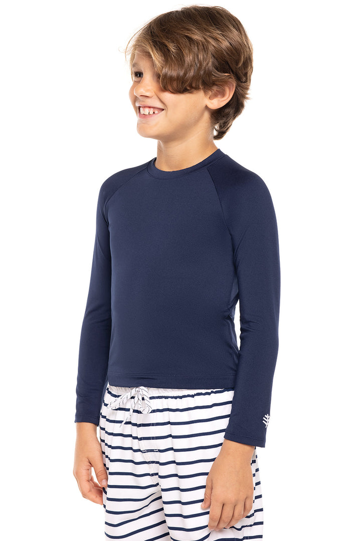 Kid's Sandshark Long Sleeve Surf Shirt | Navy