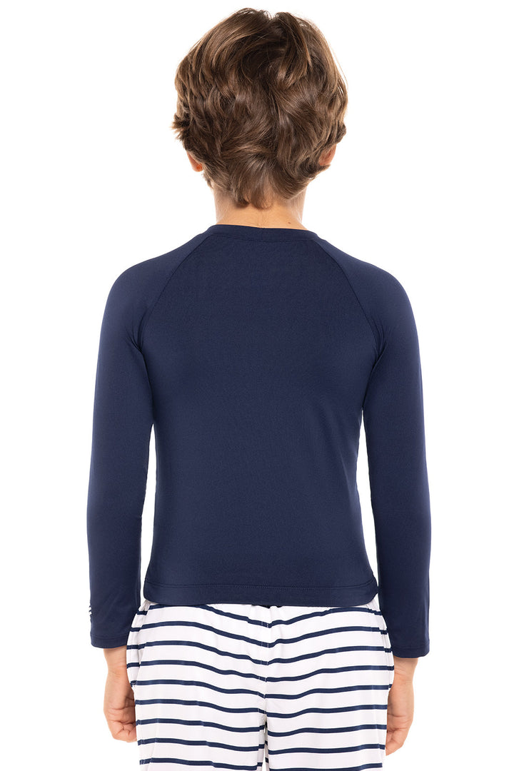 Kid's Sandshark Long Sleeve Surf Shirt | Navy