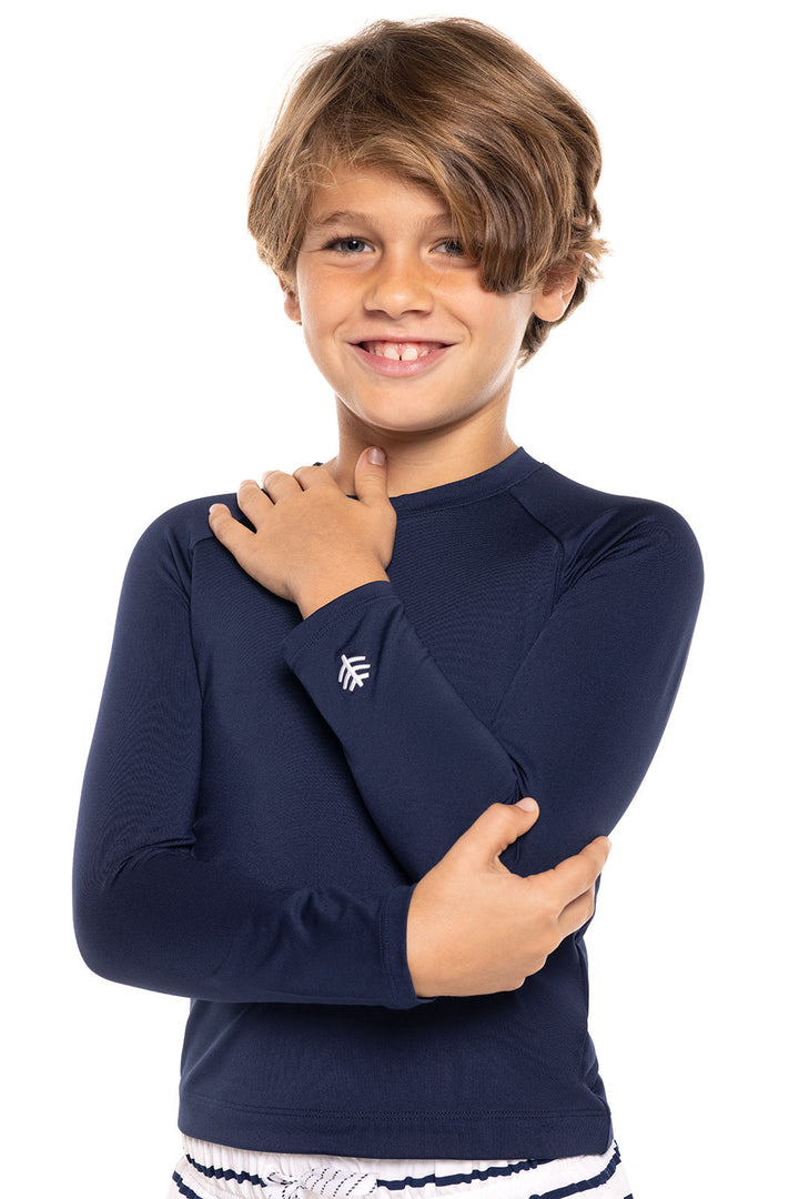 Kid's Sandshark Long Sleeve Surf Shirt | Navy