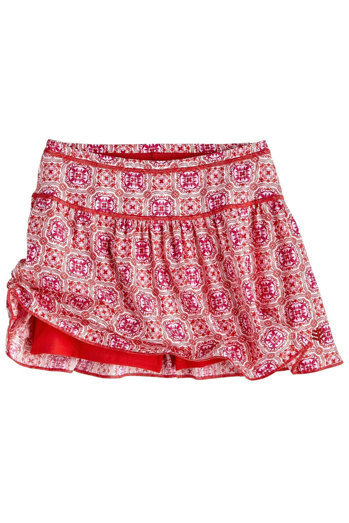 Girl's Wavecatcher Swim Skirt | Radiant Red Myko Medallion