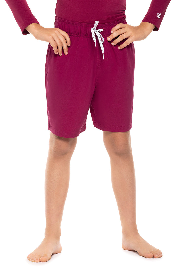 Boy's Island Swim Trunks | Red Crush