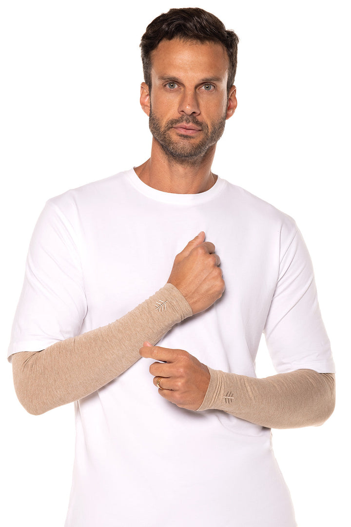 Men's Navagio Sun Sleeves | Dark Taupe Heather