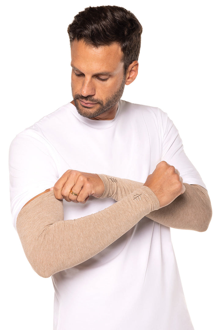 Men's Navagio Sun Sleeves | Dark Taupe Heather