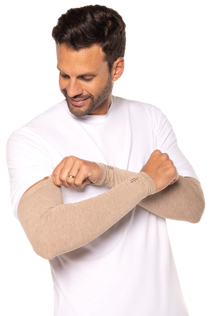 Men's Navagio Sun Sleeves | Dark Taupe Heather