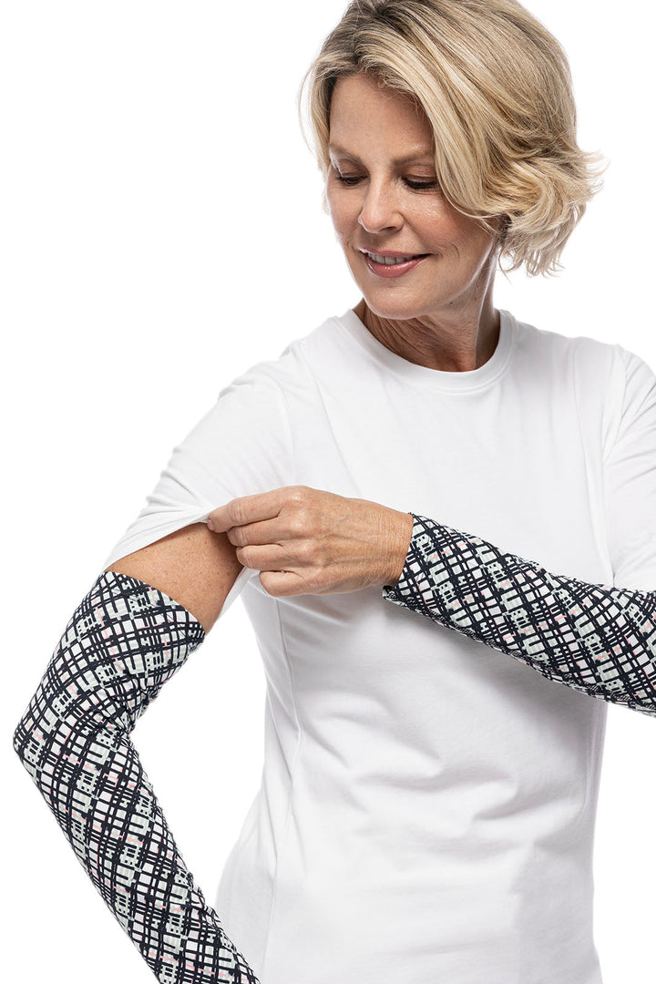 Women's Navagio Sun Sleeves | Navy Gulf Stream Stripe