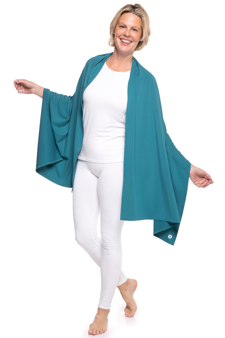 Women's Bhakti Sun Shawl  | Tahitian Teal