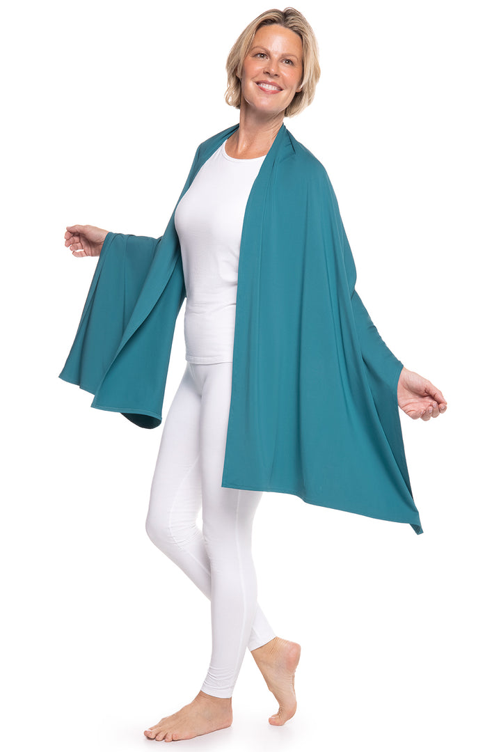 Women's Bhakti Sun Shawl  | Tahitian Teal