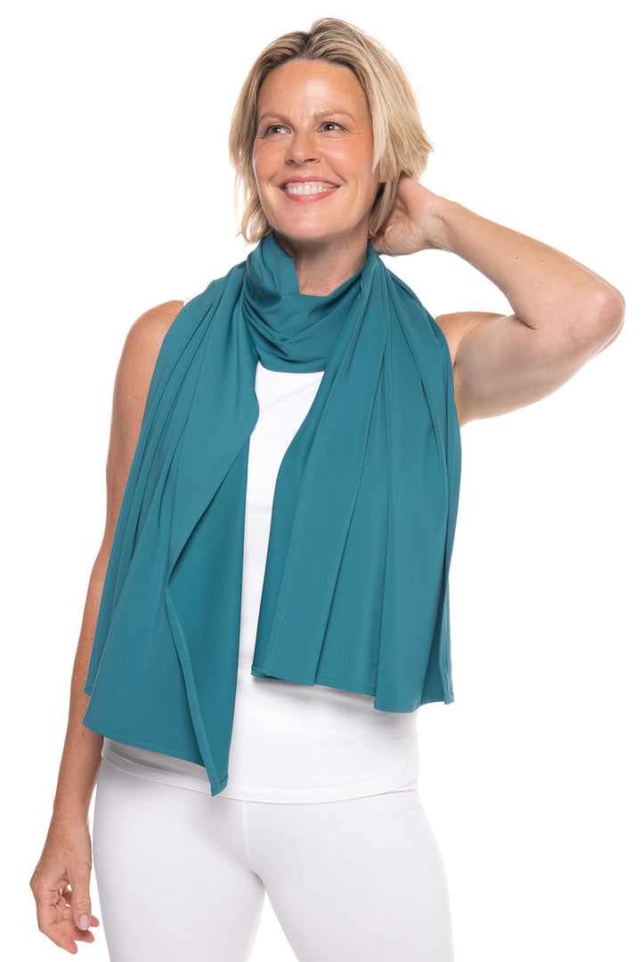 Women's Bhakti Sun Shawl  | Tahitian Teal