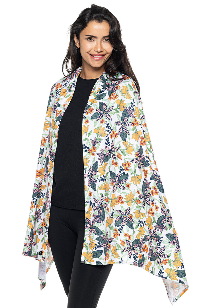 Women's Bhakti Sun Shawl | Apricot Crush Floral Paradise