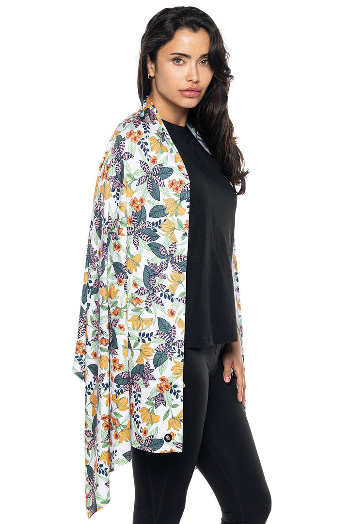 Women's Bhakti Sun Shawl | Apricot Crush Floral Paradise